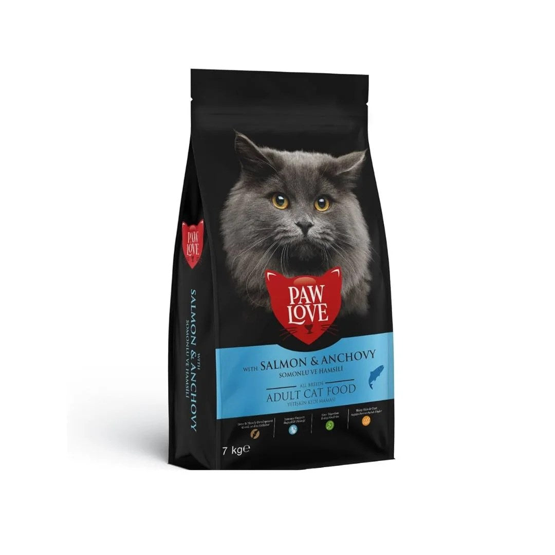 Paw Love Adult Cat Food With Salmon And Anchovy 7Kg For Modern Homes