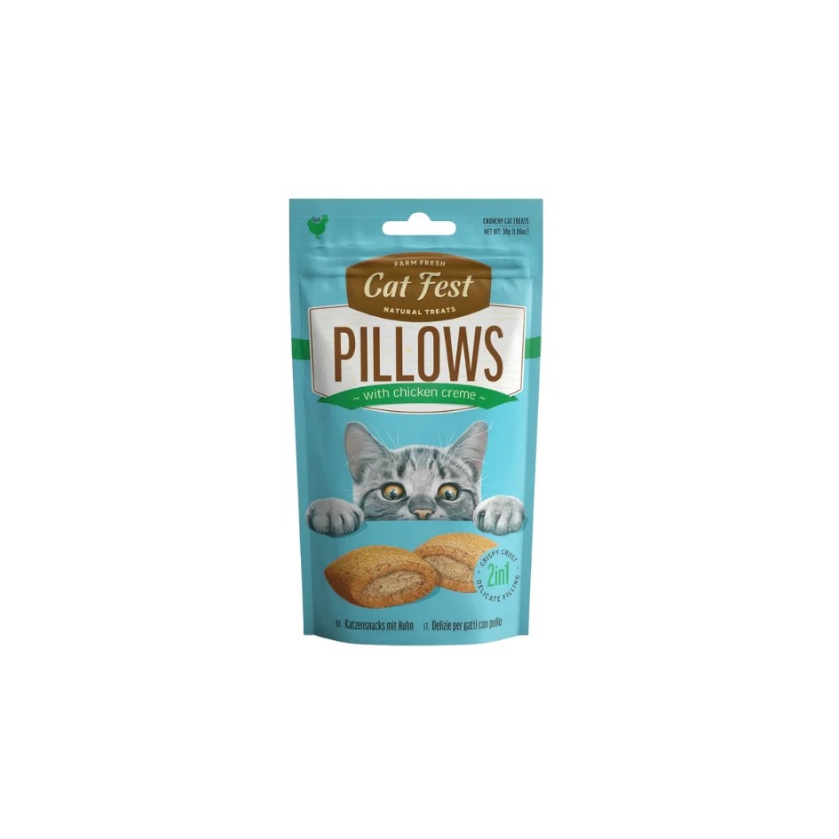 Cat Fest Pillows With Chicken Creme