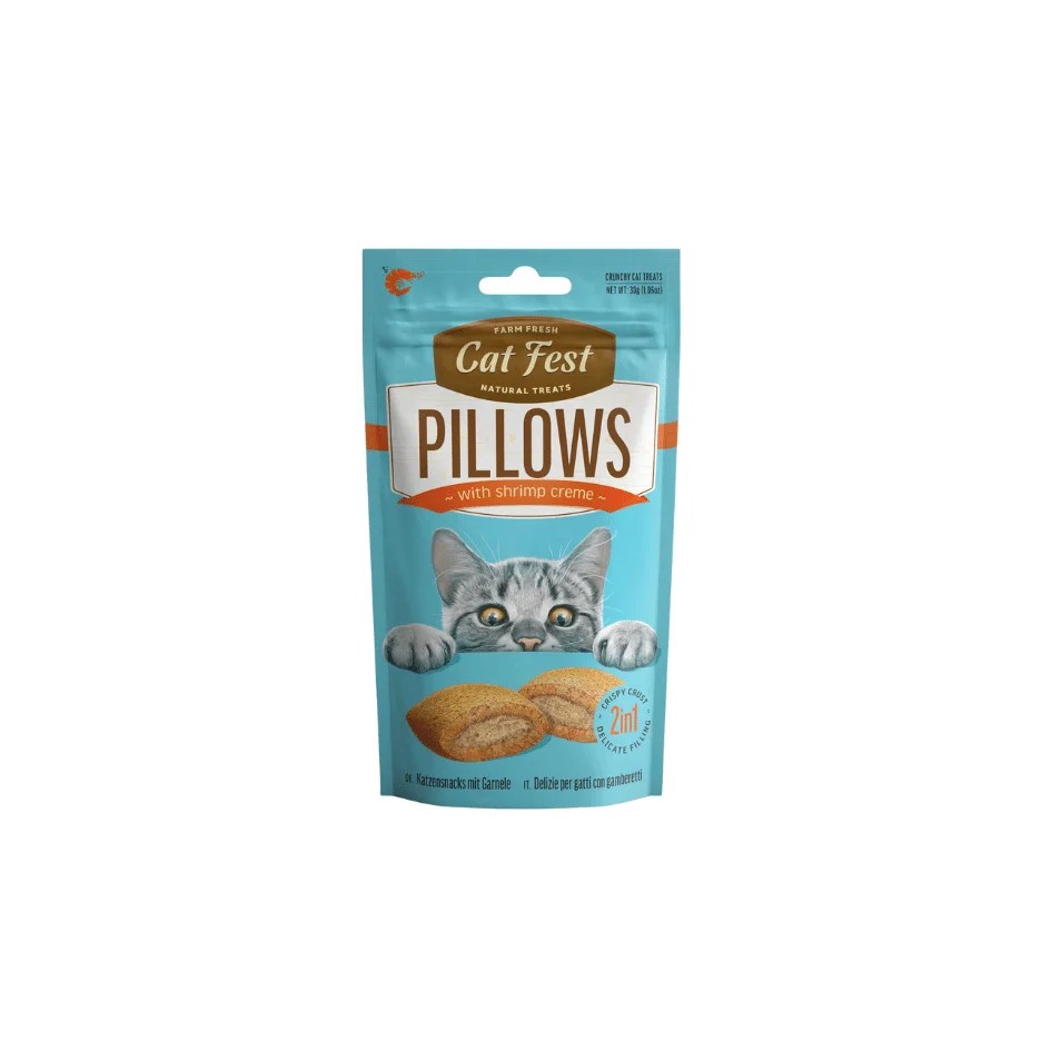 Cat Fest Pillows With Shrimp Creme