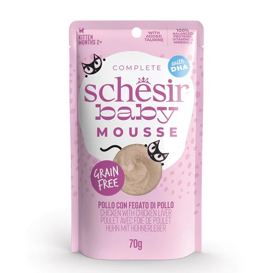 Schesir Baby Chicken With Chicken Liver In Mousse 70G In Pouch
